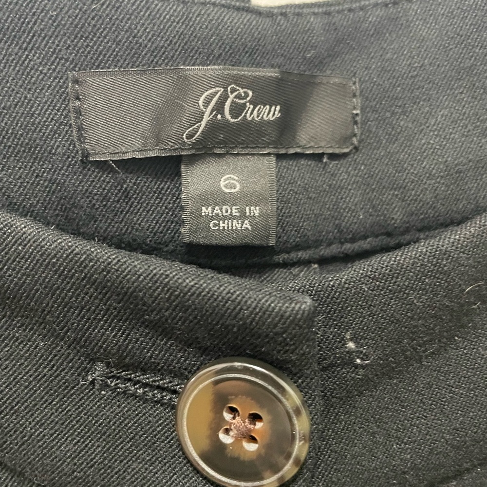 J.Crew Slim-fit full-length trouser pant size 6 in black - Picture 2 of 3